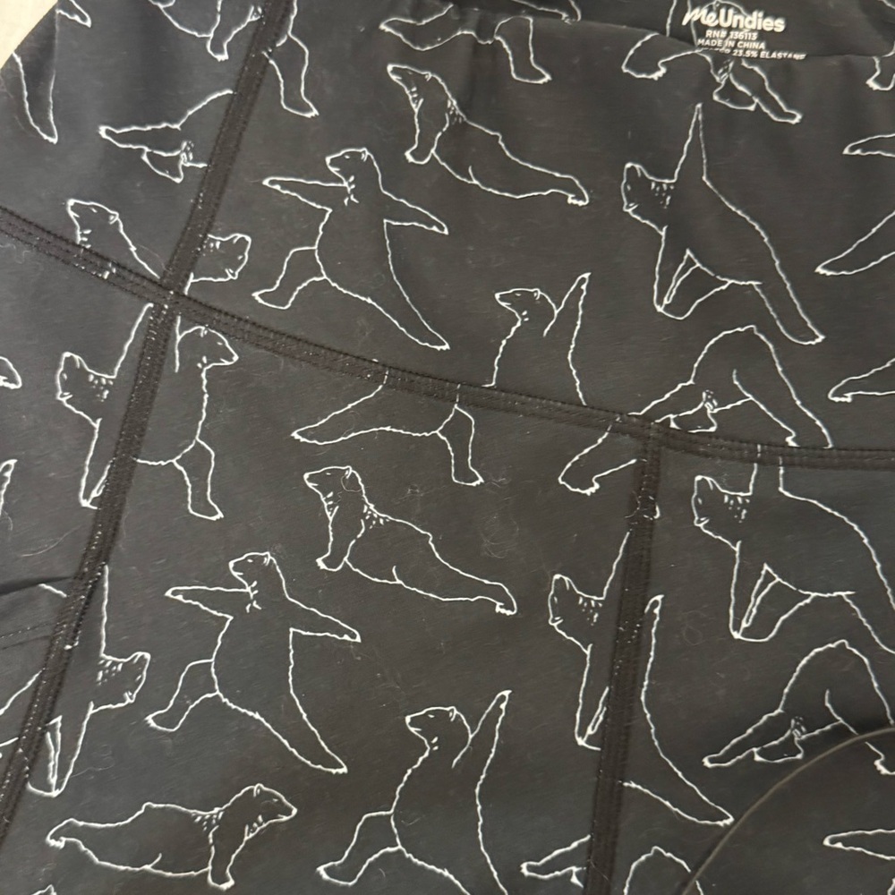 MeUndies Black and White Patterned Jeggings - Picture 3 of 4